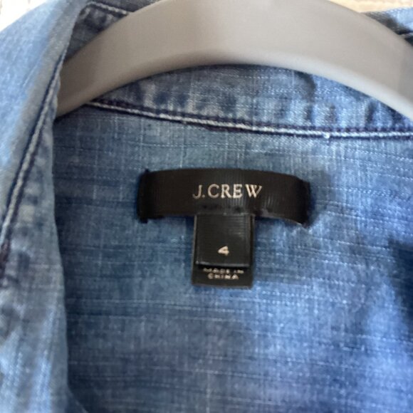 J.Crew Western chambray shirt Women Size 4 - Picture 4 of 8